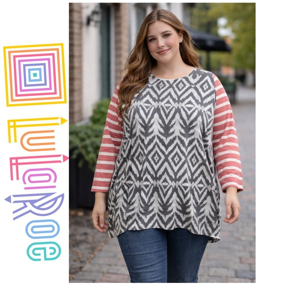 3/4th sleeve lularoe 2x t-shirt
